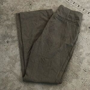 Neutral Checkered Dress Pants